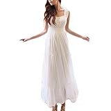 Suimiki Women's Sleeveless Chiffon Summer Beach Strap Maxi Long Dress