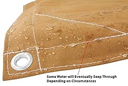 Mytee Products 12' x 20' Tan Canvas Tarp 12oz Heavy