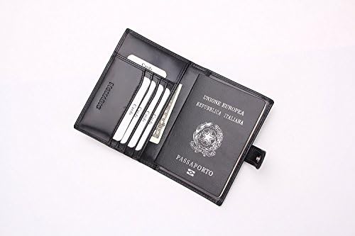 Nomadic Premium Leather Passport Holder RFID blocking (Black)