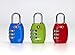 Just Lock Authorized TSA Approved Metal Material Security 3 Combination Travel Suitcase Luggage Bag Code Lock Padlock (Blue)