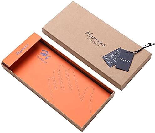 Harrm Best Luxury Winter Touchscreen Gloves Italian Nappa Leather Gloves men's Texting Driving Gloves (Cashmere Lining)