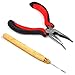 Professional Salon Feather Hair Extension Multi Color Mixed 50 Micro Beads & Plier hook Kits-24 Pcs