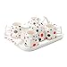 Hilynssher Aodyow Tea Cup Set, One Goods Porcelain Teapot Coffee Cups Set with Ceramic Serving Tray Polka Dot Drinking Cups for Tea Latte Espresso Water (Poppy Red)