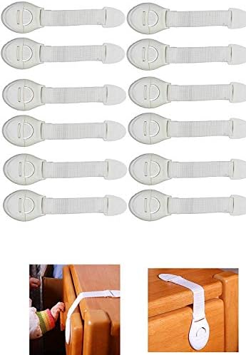 iXport™ Set of 12 Pcs Baby Safety Lock Door Wardrobe Toddler Infant Safety Cover Closet Latch for Drawer Fridge Cabinet