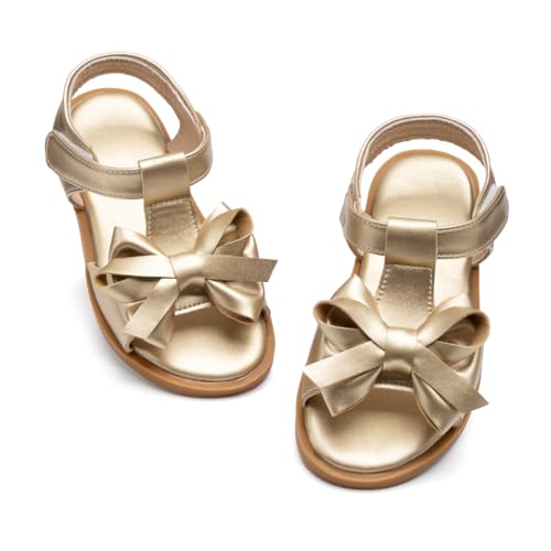 Bellocasa Toddler Girls Sandals Soft Sole Wedding Princess Flat… at Amazon