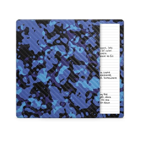 Carbon Fiber Tablet Skin Compatible with Amazon Kindle Scribe 2 (2024) - Blue M…
