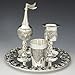 Grapes Motifs Silver Plated 4 Piece Havdalah Set