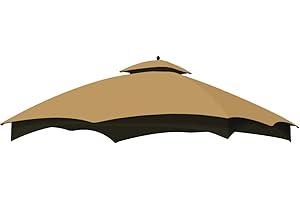 ontheway Replacement Canopy Top for Lowe's Allen Roth 10X12ft Gazebo #GF-12S004B-1 (Beige)