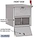Salsbury Industries - 4325SLV Roadside Mailbox, Silver, 12.5 in. W x 13.625 in. H x 18.25 in. D