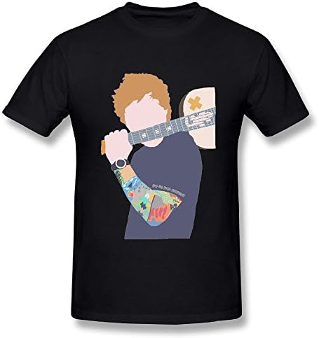 Edongquwe Mens Particular Tee Ed Sheeran Black S