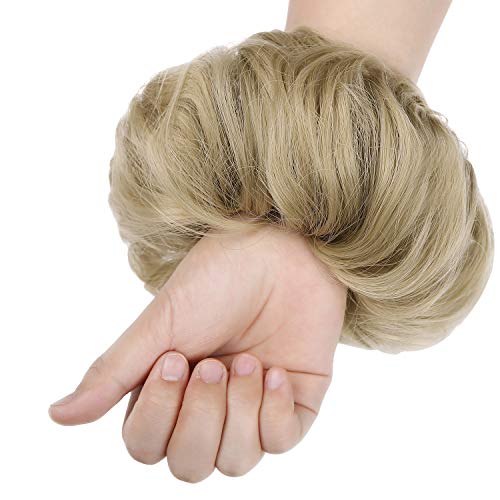 3 Scrunchies+Extensions+Ponytail+Accessories+Blonde