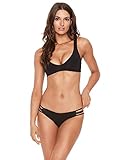 Blooming Jelly Women's Sexy Round Neck Racerback Strappy Cut Out Bikini Set Swimsuit