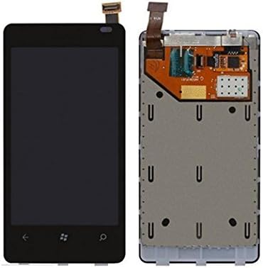 KNONEW For Nokia Lumia 800 LCD Display Touch Screen Digitizer Assembly Replacement + Frame (Black)