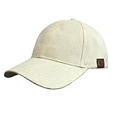 H-6BA3-60 Faux Suede Baseball Cap - Beige