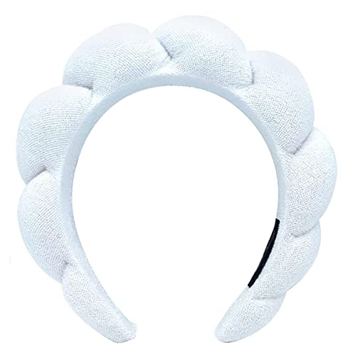 Spa Sponge Headband for Women Girls Cute Hairband Makeup Terry Towel Cloth  Fabric Hair Band Non-Slip Puffy Head Band for Face Washing Skincare Makeup 