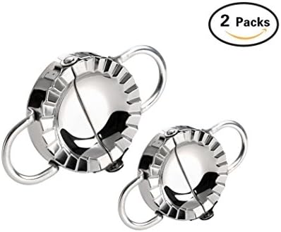 Twinsisi Dumpling Mold, Stainless Steel Ravioli Mold Dumpling Maker and Dough Press Pie Crimper Pastry Dough Press Cutter Kitchen Gadgets (2pack)