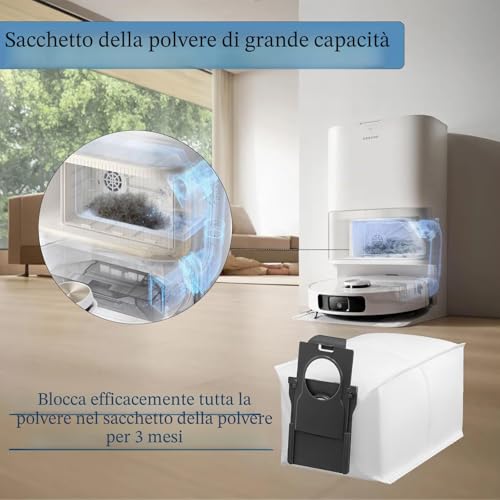 Accessory Kit for Dreame L10s Ultra Gen 3/L40 Ultra/X40 Ultra/X40 Ultra Complete/X40 Master/Mova P50 Pro Ultra, 1 Main Brush 4 HEPA Filters, 4 Side Brushes, 6 Cloth, 4 Dust Bags