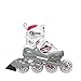Bladerunner by Rollerblade Phoenix Girls Adjustable Fitness Inline Skate, White and Pink, Junior, Value Performance Inline Skates