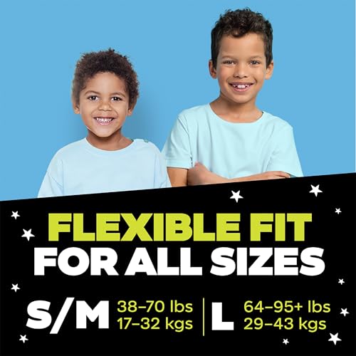 NINJAMAS BOYS BEDWETTING NIGHTTIME UNDERWEAR BOYS – SIZE S/M (38-70 LBS), 14 COUNT, OVERNIGHT PROTECTION, ULTRA ABSORBENT, HYPOALLERGENIC
