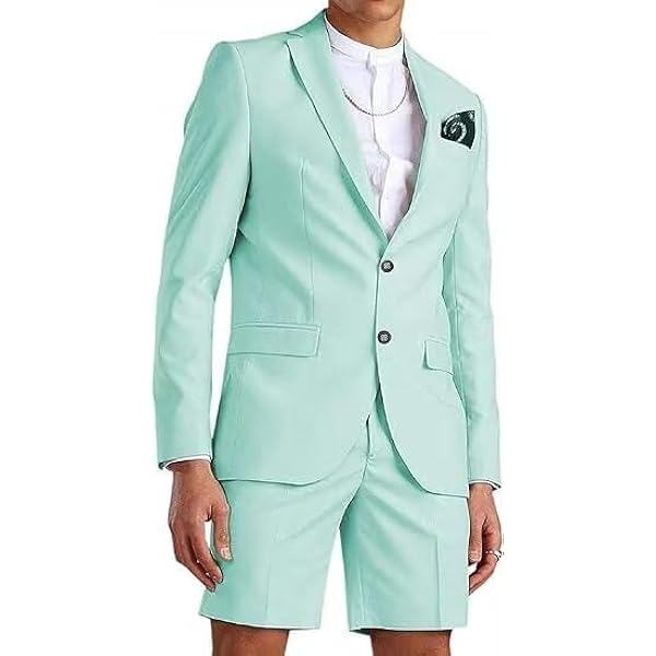 スーツ M ICON SUMMER SUIT SHORTS MON Wangyue Mens Suit with Short Pants Shorts Suit for Boys Slim