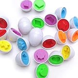 Eadear 6Pcs Kids Infant Toddler Simulation Eggs Color Shape Matching Egg Set Educational Development Puzzle Toy Pegged Puzzles Toy Kids Education Toy for Kids Boys Girls Pegged Puzzles