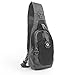 LC Prime Sling Bag, RFID Blocking Tiny Compact Shoulder Bag, for Men Women Travel Gym Sport Hiking (Nylon, Black)
