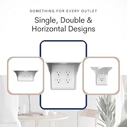 Storage Theory Power Perch Double Wall Outlet Shelf