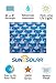 Sun2Solar Blue 8 ft x 8 ft Square Solar Cover | 1600 Series | Heat Retaining Blanket for Inground & Above Ground Swimming Pools and Spas | Sun's Natural Energy Heats Pool | Bubble Heating Blankets