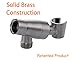 G-Promise High Pressure Shower Head 6 Spray Setting with Adjustable Solid Brass Shower Arm Mount and Extra Long Flexible Stainless Steel Hose (Brushed Nickel)