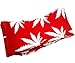 JUDIER New Marijuana Weed Leaf Cotton High Socks Men/Women (red+white)