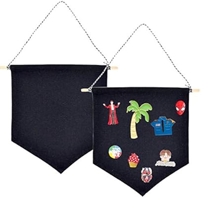 Hixixi 2pcs Diy Blank Canvas Banner Flags Wall Display Banners