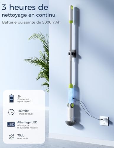 Brosse Nettoyage Electrique 5000mAh étanche IPX7 Brosse Rotative