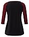 Regna X Womens 3 4 Sleeve Raglan Baseball Casual T-Shirts (S-3X, Plus Sizes)