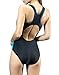 Uhnice Women's One Piece Swimsuits Racing Training Sports Athletic Swimwear (XXX-Large(US14-16), Black/Blue)