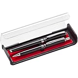 Pentel Libretto Roller Gel Pen and Pencil Set with Gift Box, Pen 0.7mm and Pencil 0.5mm, Black Barrels (K6A8A-A)