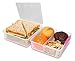 Sistema To Go Collection Lunch Cube Food Storage Container, 47.3 oz, Clear with Pink