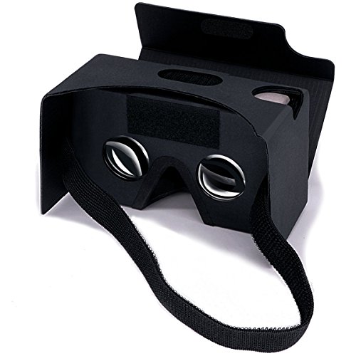 Google Cardboard,GANA 3D VR Headset Virtual Reality Glasses Box with Big Clear 3D Optical Lens and Comfortable Head Strap Nose Pad for All 4-6 Inch Smartphones