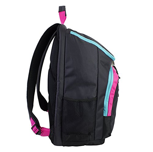Pickleball Marketplace TopLoader Backpack - New - Black w/Blue & Pink Accents - w/"Pickleball Power" Embroidered Logo