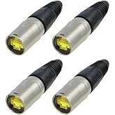 (4 Pack) Genuine Neutrik NE8MX-1 Ethercon Cable Connector Nickel Housing NEW Model!