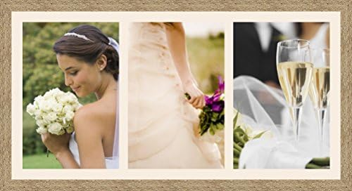 Picture frames Pêle Mêle multivues3 Photo 8x13 Goes Everywhere Wall Photo Frame, Natural Beige, Wood, Chantilly cream, 3 - 30x45