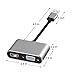 USB3.0 to HDMI VGA Adapter Dual Output, USB to VGA HDMI HD 1080P Converter Cable for Windows 7/8/10 Computers