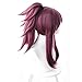 Shqncoh Cosplay Wig Clip on Ponytail Long Deep Purple Curly Women Party Hair Halloween