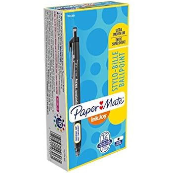 Paper Mate InkJoy 300RT Retractable Ballpoint Pens, Medium Point, Black, Box of 12 (1951260)