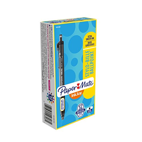 Paper Mate InkJoy 300RT Retractable Ballpoint Pens, Medium Point, Black, Box of 12 (1951260)