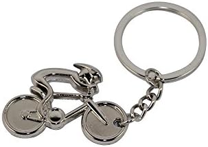 Fashion Mini Bicycle Bike Cyclist Model Keychain Key Ring Keychains Decorative Hanging Ornament Pendant