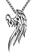 Men's Stainless Steel Angel Wing Pendant Necklace, Unisex, 24
