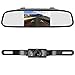 LeeKooLuu Reverse/Rear View Camera and Mirror Monitor Kit Only Wire Single Power Rear View/Full time View Optional for Car Truck with 7 LED Night Vision Waterproof Grid Lines