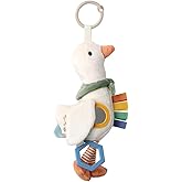 Itzy Ritzy Bitzy Traveler Car Seat & Stroller Toy for Babies – Developmental Sensory Toy Features Crinkle & Rattle Sounds & M