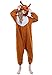 NEWCOSPLAY Unisex Reindeer Pyjamas Onesie Christmas Costume  (M, Brown)