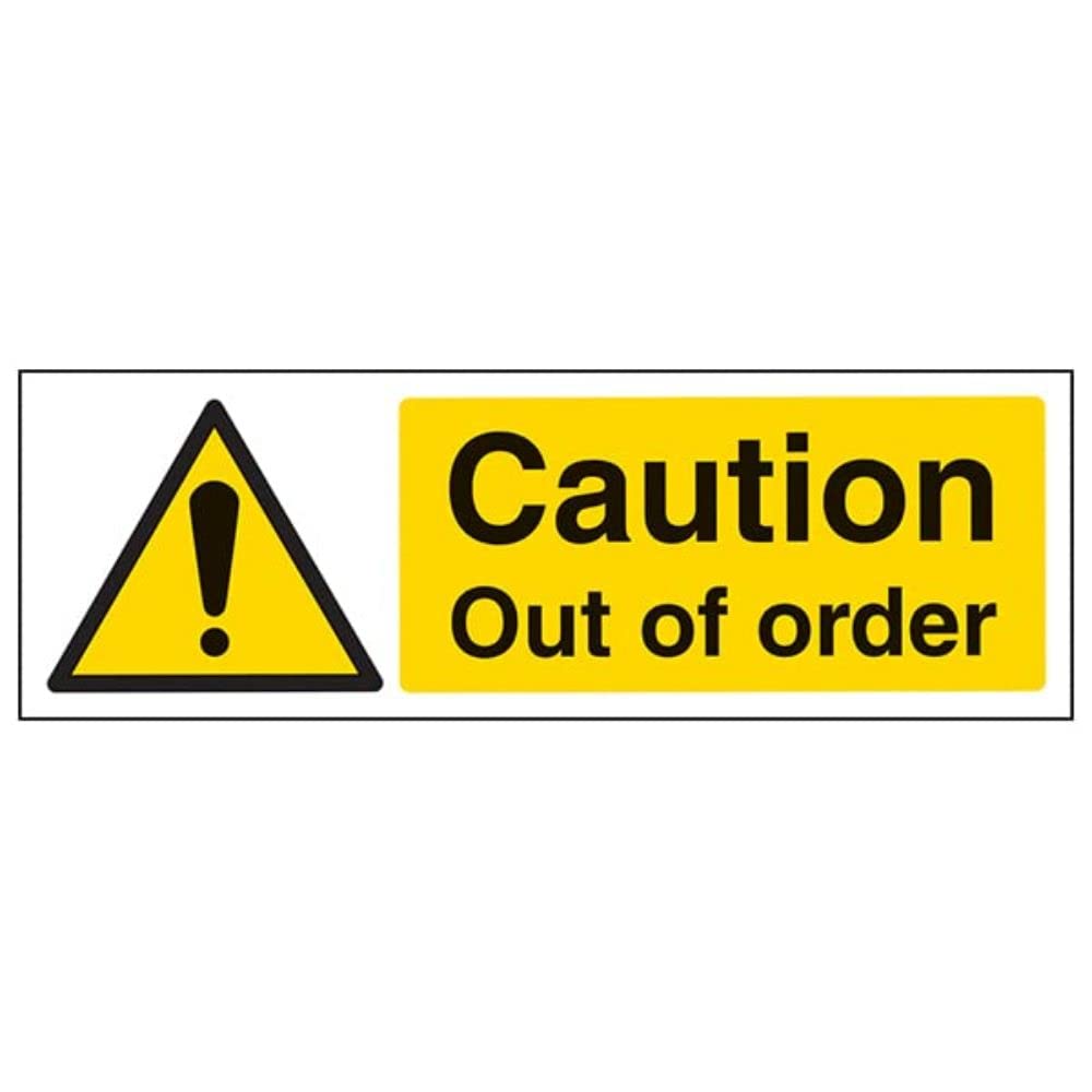 V Safety Caution out of order-200x300mm-Magnetic Safety Sign